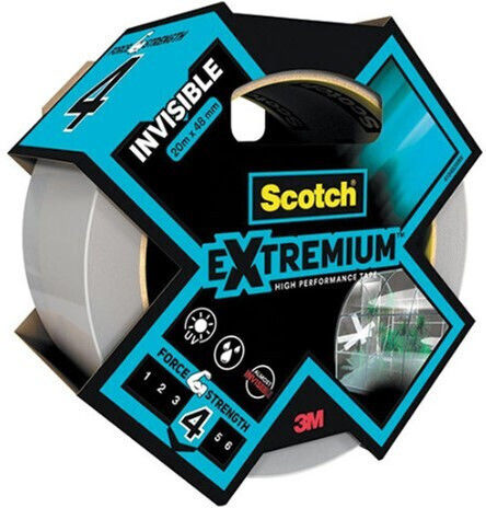 Scotch Scotch Extremium Invisible Self-Adhesive Aluminum Tape Transparent 48mmx20m 1pcs