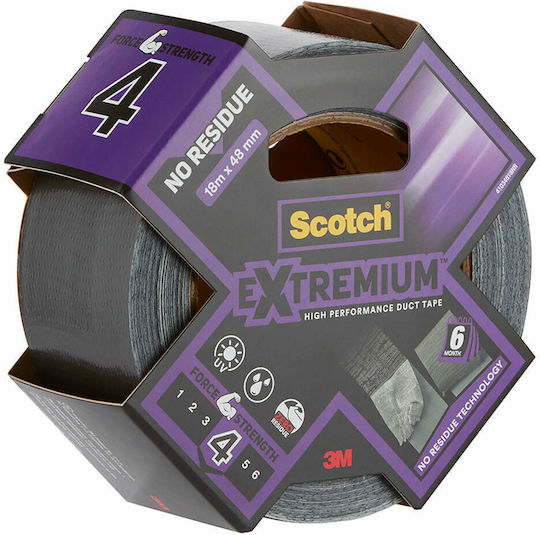 3M Scotch Selbstklebend Gewebeband Gray 48mmx18m 1Stück