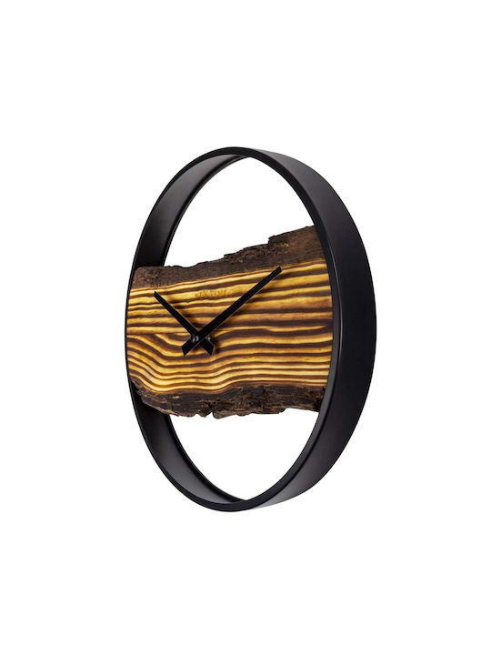 Wall Clock Forest Wood Metal Plastic L 30 X W 4.5 X H 30 Cm