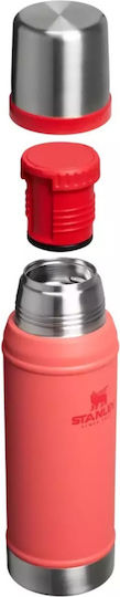 Stanley Classic Legendary Μπουκάλι Θερμός Ανοξείδωτο BPA Free 750ml Hot Coral