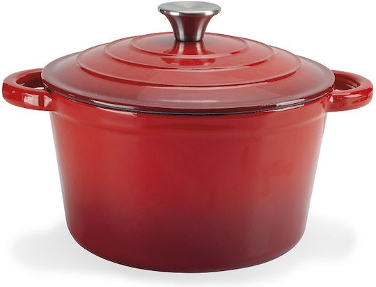 ArtGaz JTA22 Βαθιά Κατσαρόλα από Μαντέμι 2.6lt / 22cm Κόκκινο ArtGaz JTA22 Βαθιά Κατσαρόλα από Μαντέμι 2.6lt / 22cm Κόκκινο