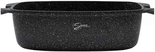 Samus Oală Ovală din Aluminiu Turnat cu Capac de Sticlă 32x22cm 1buc