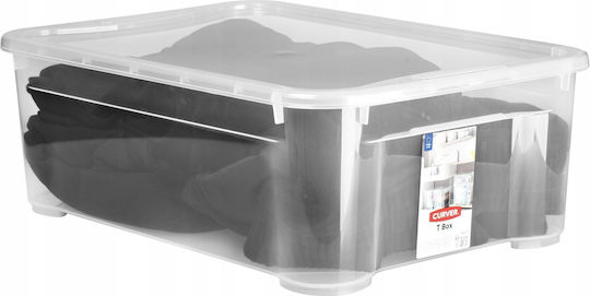 Curver Plastic Storage Box with Lid Transparent 39x55.5x19cm 0800697001 1pcs