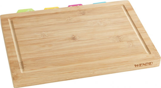 Wenko Rectangular Bamboo Chopping Board Brown 32.5x22.5cm