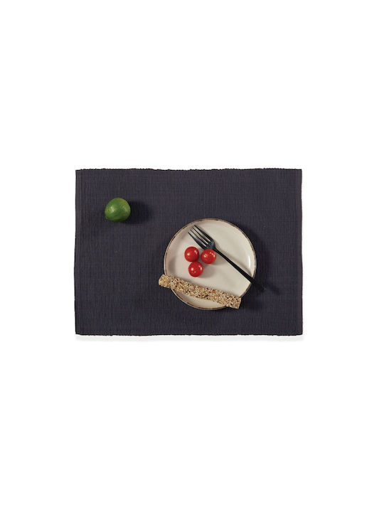 Nef-Nef Homeware Σουπλά Υφασμάτινο Γκρι 48x33cm 2τμχ