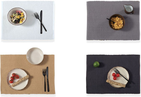 Nef-Nef Homeware Σουπλά Υφασμάτινο Γκρι 48x33cm 2τμχ Nef-Nef Homeware Σουπλά Υφασμάτινο Γκρι 48x33cm 2τμχ