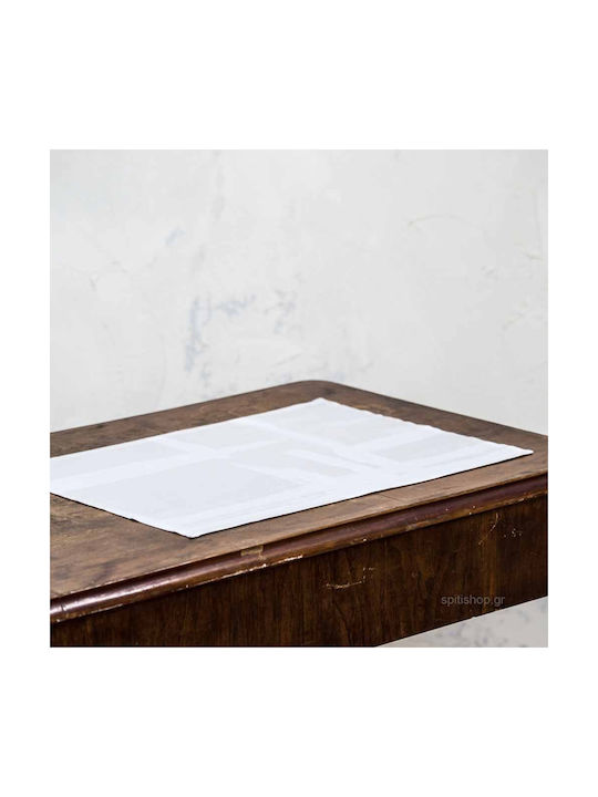 Nima La Pintura Platzdeckchen Stoff Weiß 50x35cm 21813 2Stück