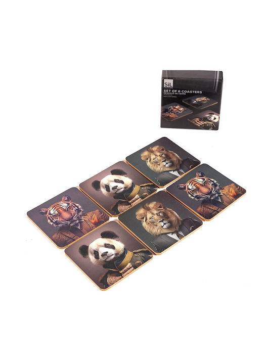 Atmosphera Jungle Animal Στρογγυλό Σουβέρ Ξύλινο 10cm 6τμχ Atmosphera Jungle Animal Στρογγυλό Σουβέρ Ξύλινο 10cm 6τμχ