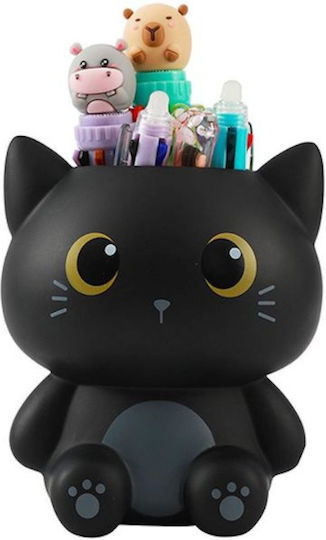 Plastic Pencil Holder Black Cat Itotal | Skroutz.mt