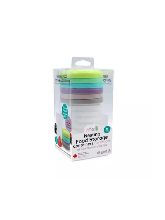 Melii Plastic Lunch Box Multicolour 6pcs