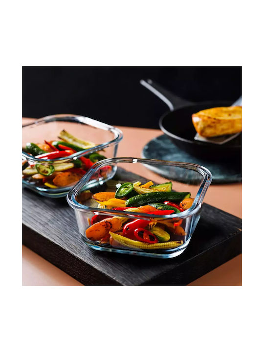 Uniglass Glass Lunch Box Transparent 1100ml