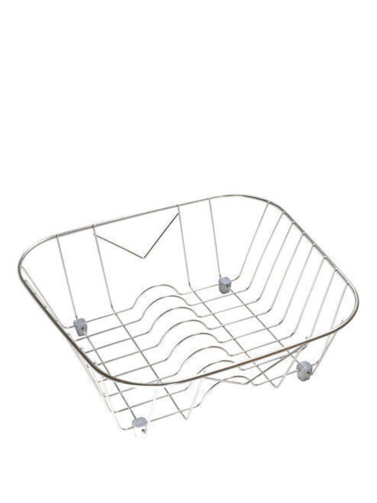 Sanitec Νο 7 Στραγγιστήρι Γούρνας Inox Ασημί 39x32cm