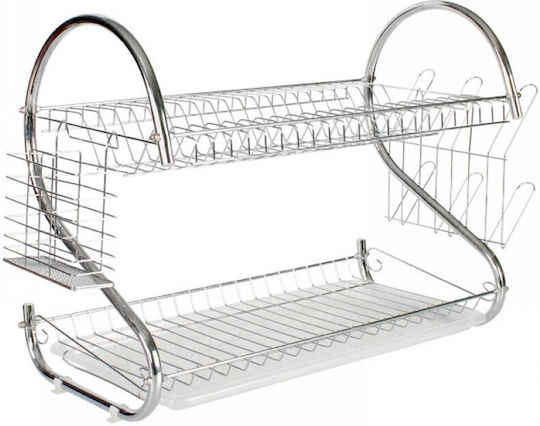 Geschirrabtropfer & Abtropfgitter Inox Silber 50x40x25cm