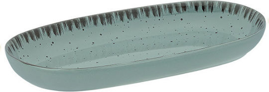 Dot Servierplatte Oval aus Porzellan Blau 19x9.5cm 1Stück