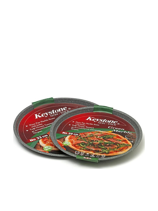 Keystone Aluminum Pizza Baking Pan with Stone Coating 29cm