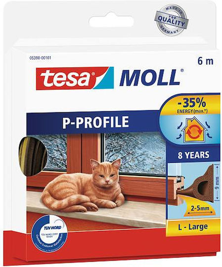 Tesa Gummi-Zugluftstopper Fenster 6mx0.9cm Tesa Gummi-Zugluftstopper Fenster 6mx0.9cm