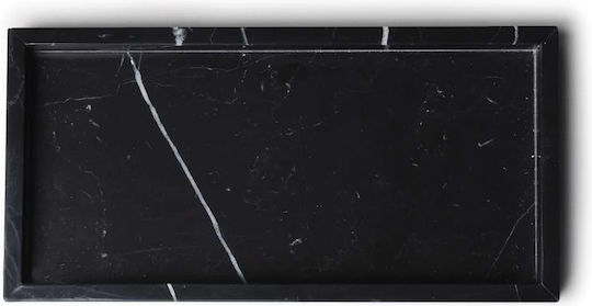 Design Is This Piatră Dreptunghiular Tavă de Servire în Culoare Negru 30x15x3cm 1buc