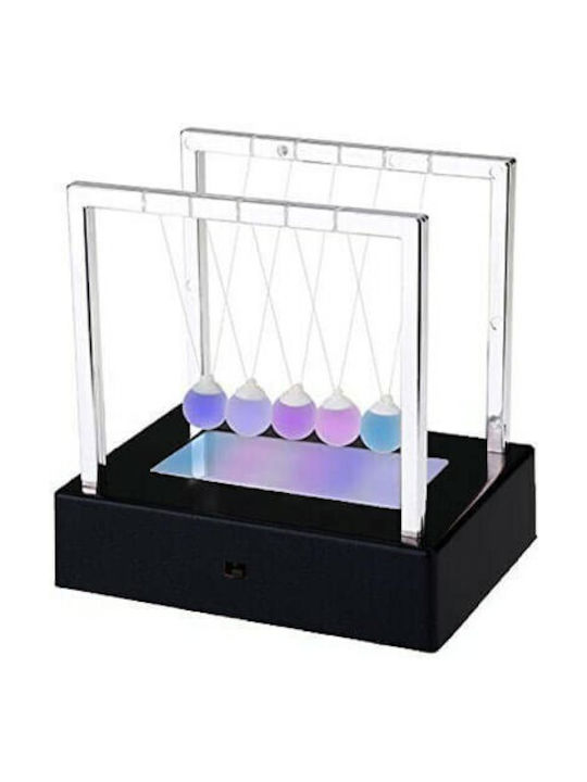 Licht Auf Newtons Wiege Balance Kugeln Bürodekoration Zubehör aus Metall 15x10x15cm in Silber Farbe