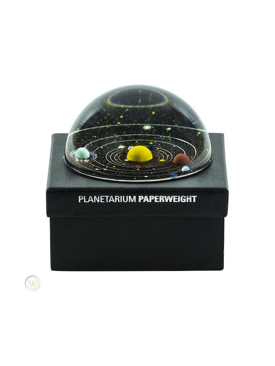 Kikkerland Planetarium Press Papier for Office Decoration from Glass 8x8cm in Black color