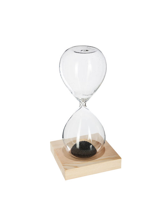Click Office Hourglass Decoration from Glass 6x6x15cm in Beige color