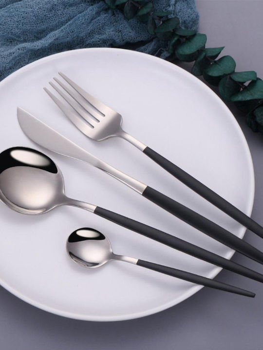 Cryspo Trio Cutlery Set Stainless Black 24pcs