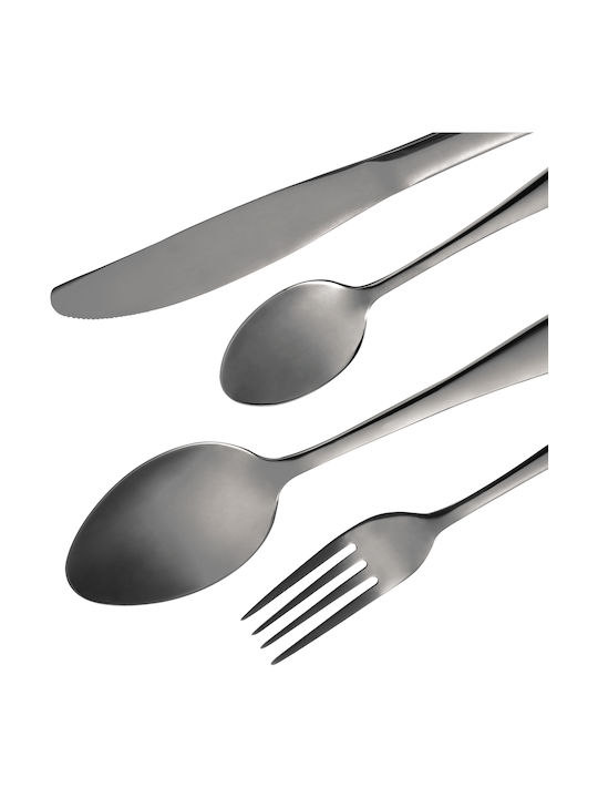 Bergner Munich Cutlery Set Stainless Black 24pcs