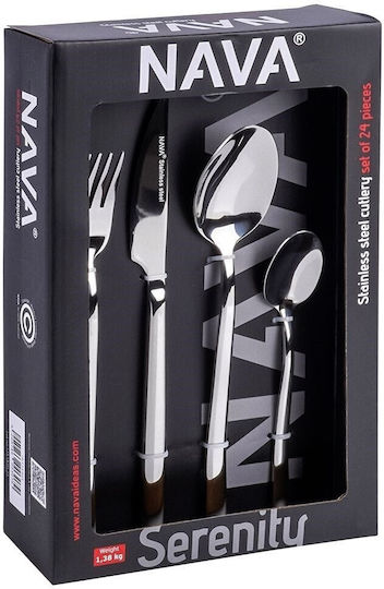 Nava Serenity Set de Tacâmuri Argintiu 24buc