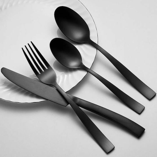 Arthur Martin Set de Tacâmuri Inoxidabil Negre 24buc
