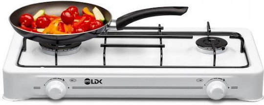 LDK Countertop Burner Flüssiggas Double Weiß