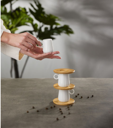 InTheBox Set of Cups Espresso Porcelain White 6pcs