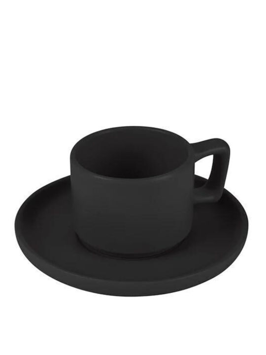 Berlinger Haus Set of Cups Coffee Ceramic Black 100ml 4pcs