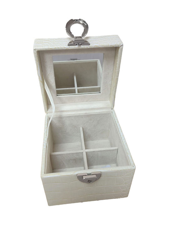 Бижутерия За Бижута Бежова Кожена 11.5x12.5x10см