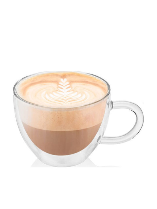 ETA Комплект чаши Cappuccino Стъклени Прозрачни 230мл 2бр