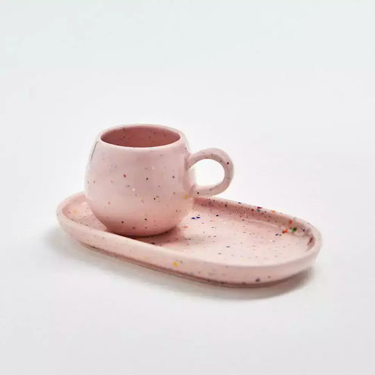 Φλυτζάνι Κεραμικό Egg Back Home Party Espresso Coffee Pink Τεμ 1 6x6 Cm 90 Ml
