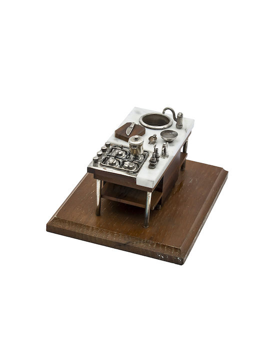 Ασημένια Μινιατούρα Κουζίνα 9x5x4cm Dep00054