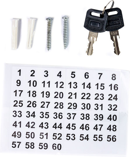 Kleidoțică Metalică 60 De Locuri M24xL7,5xÎ30,5cm