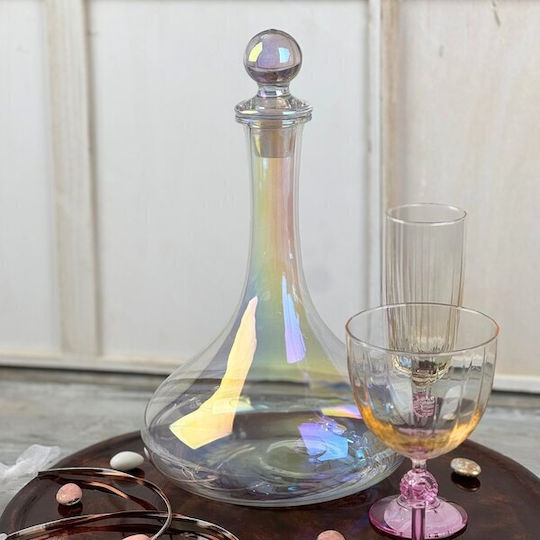 Faitakis Pack Wedding Carafe made of Glass Ecru 1pcs