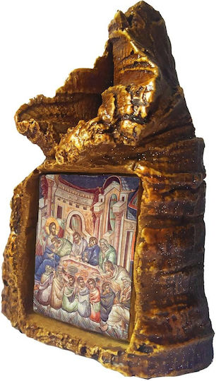 Saint Icon The Last Supper - Tabletop Heart-Shaped Stone 14cm