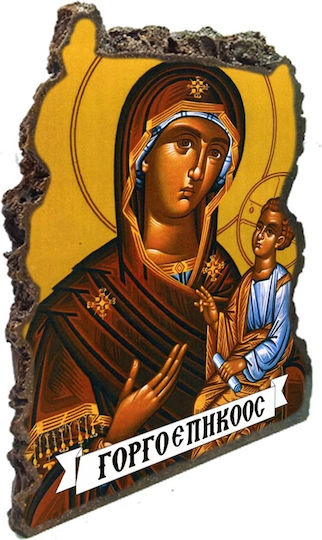 Image of Holy Mary Gorgoepikoos – Table Artificial Stone 20cm