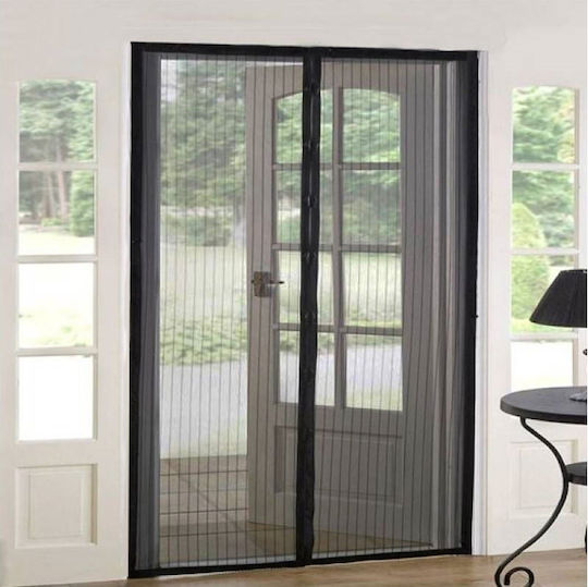 Sidirela Pet Friendly Door Mosquito Net with Velcro with Magnetic Clasp Black 220x140cm 291E3453