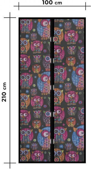 Delight Delight Moskitonetz Tür Mit Klebeband Mit Magnetverschluss Mehrfarbig 210x100cm
