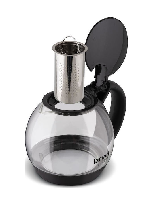 Lamart Ceainic cu Filtru Sticlă Negru 2000ml