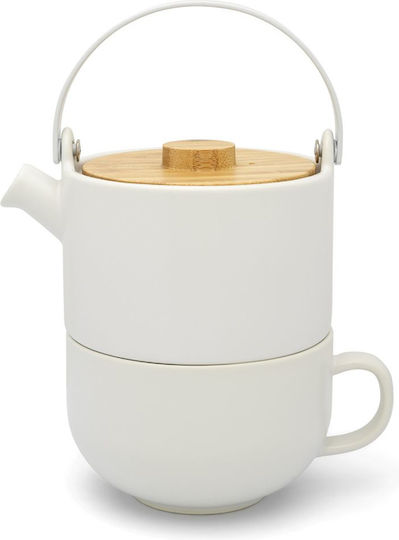 Bredemeijer Umea Tea-for-One Teeset mit Tasse Gusseisen White 2Stück