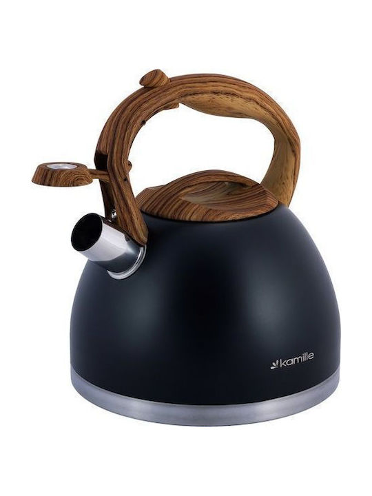 Kamille Kettle Stainless Steel Black 2700ml