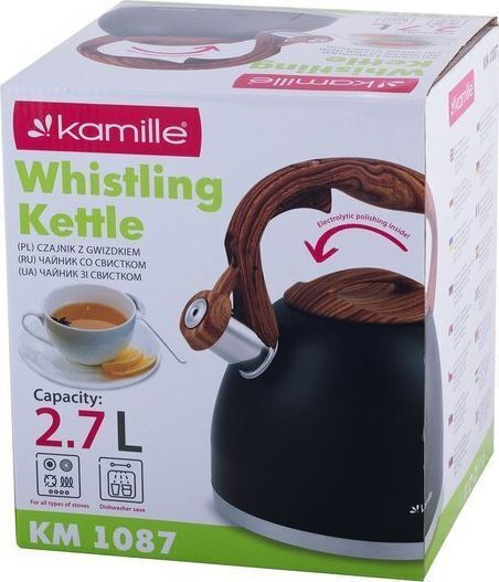 Kamille Βραστήρας Ανοξείδωτος Μαύρη 2700ml