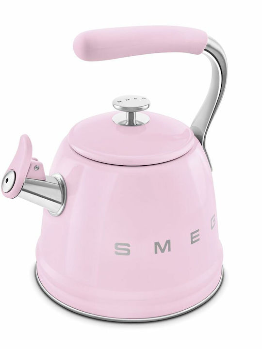 Smeg Чайник Неръждаем Розов 2300мл