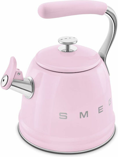 Smeg Чайник Неръждаем Розов 2300мл