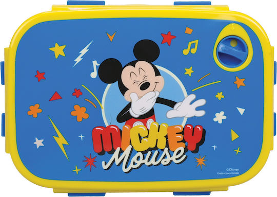 Gim Mickey Mouse Πλαστικό Παιδικό Δοχείο Φαγητού Mickey Μπλε