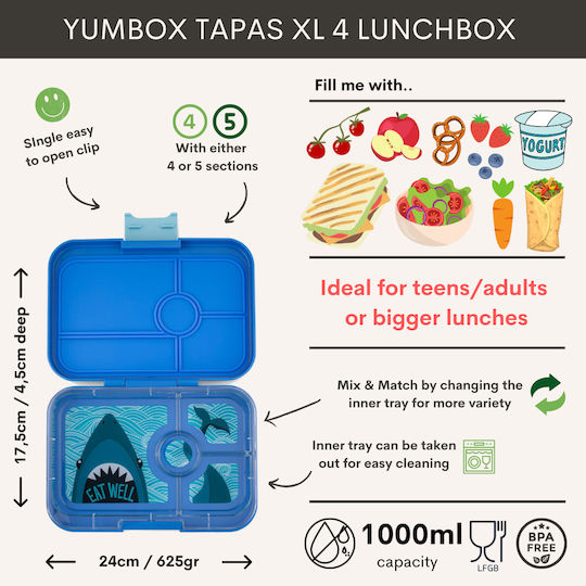 Yumbox Πλαστικό Παιδικό Δοχείο Φαγητού 9.5lt Ισοθερμικό Ροζ