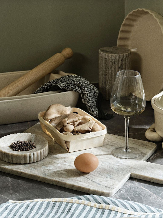 Broste Copenhagen Marble Cheese Serving Platter with Handle 30x17cm